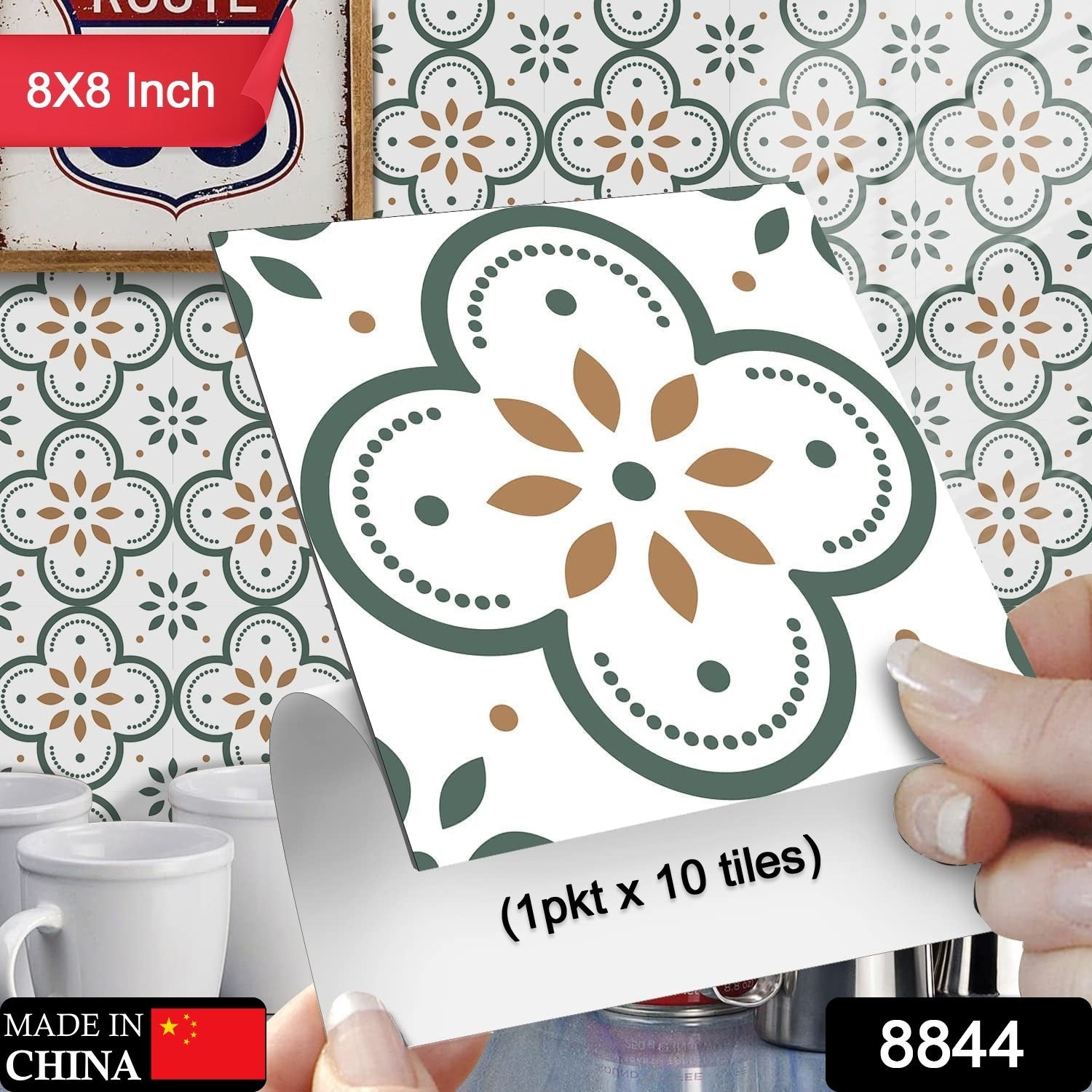 Peel and Stick Floor Tiles Kitchen / Bathroom Backsplash Sticker Detachable Waterproof DIY Tile Stickers for Wall Decoration Tiles Home Decoration (8x8 Inch / 10 Pcs Set) Peel and Stick Floor Tiles Kitchen / Bathroom Backsplash Sticker Detachable Waterproof DIY Tile Stickers for Wall Decoration Tiles Home Decoration (8x8 Inch / 10 Pcs Set)